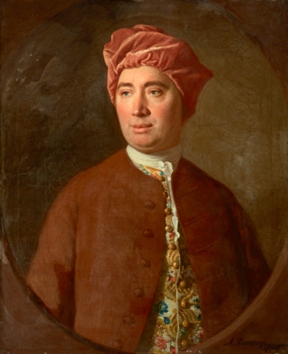 David Hume in an attractive bonnet.